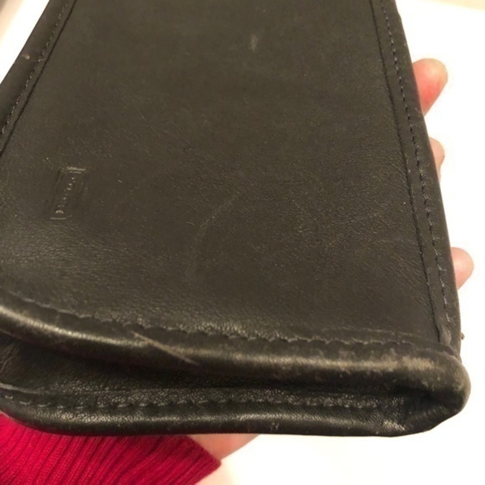 Coach vintage black leather cosmetic bag - Picture 4 of 11